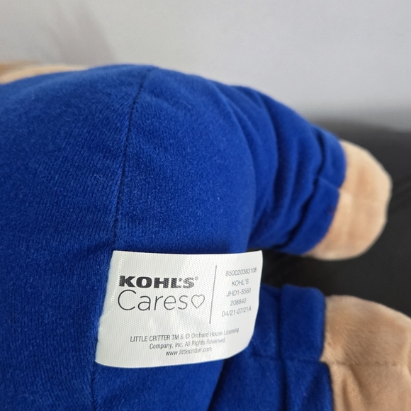 Mercer Mayer Little Critter Brother Kohls Cares Plush 12" Tall Blue Overalls - Picture 4 of 6